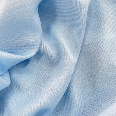 Yarn Dyed Woven Polyester Single Jersey Knitted Fabric 4 Way Stretch 80-90gsm