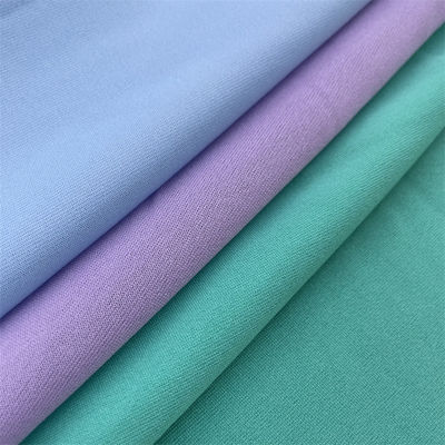 Single Jersey 4 Way Stretch Knitted Polyester Fabric Moisture Wicking Stretchable