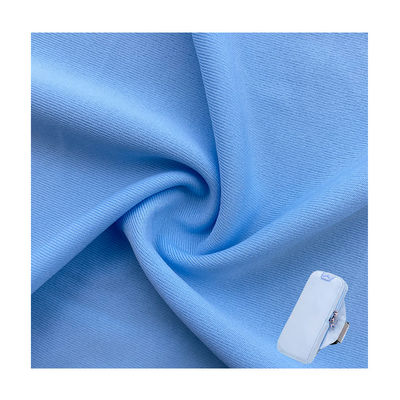 100 Polyester Textile Single Jersey Tricot Fabric Moisture Wicking 75D 4 Way Stretch