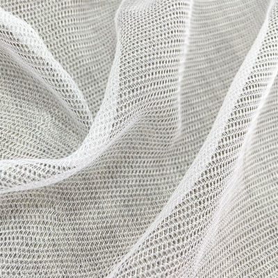 Grey Jersey Knitted Fabric 100% Polyester Tricot Mesh For Lining Of Shoes