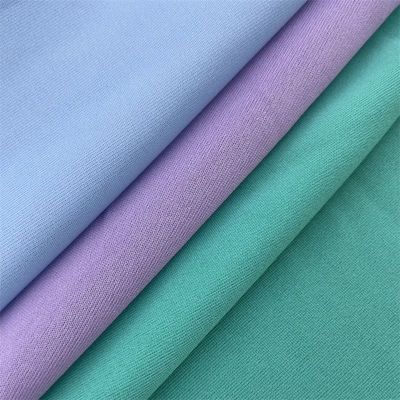 Solid Color Tricot Single Jersey Polyester Fabric Recycled 75D Customized