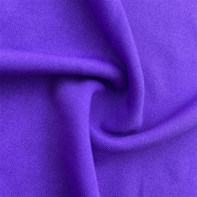 Solid Color Tricot Single Jersey Polyester Fabric Recycled 75D Customized