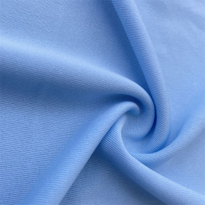 Solid Color Tricot Single Jersey Polyester Fabric Recycled 75D Customized