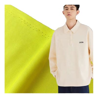 Garment Clothing 100% Polyester Pique Fabric For Breathable POLO Shirts And T-Shirts
