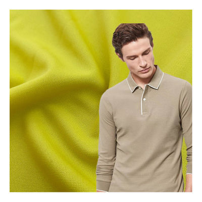 Polyester Single Pique Knitted Fabric 75D36F Yarn Count For Polo Clothing
