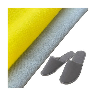 100% Polyester Velvet Textile Fabric Plain Custom For Bath Slippers