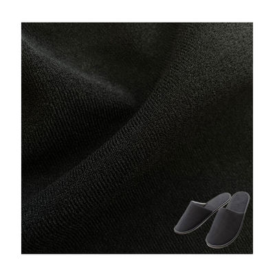 Knitted 100% Polyester Stretch Velvet Fabric Waterproof For Bath Slippers