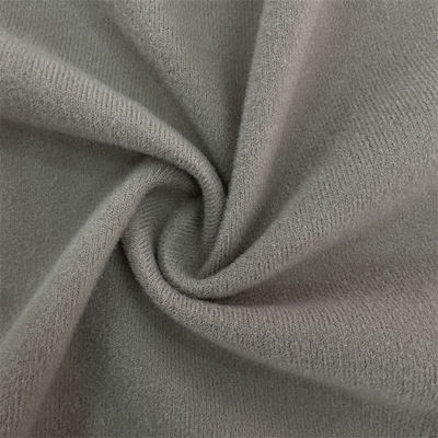 100% Polyester Soft Knitted Velvet Fabric Customized With Plain Dyed Pattern