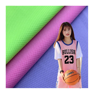 100% Polyester Bird Eye Mesh Jersey Sports Fabric with Moisture Wicking in TWILL Style
