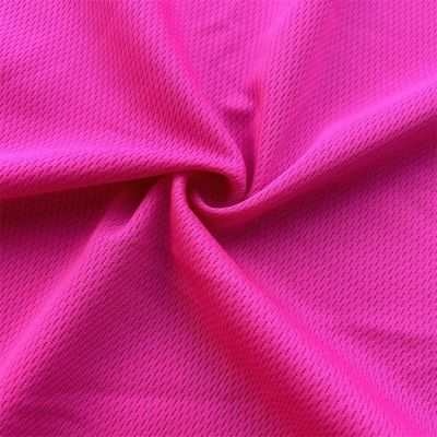Dark Blue Polyester Birdseye Mesh Eyelet Jersey Fabric 140-160gsm For Sportswear