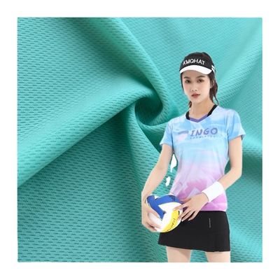 Anti UV Polyester Knitting Bird Eye Fabric Sports Breathable For T-Shirt