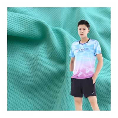 Weft Knitted Bird Eye Mesh Fabric For Reflective Safety Suit And Basketball Jersey