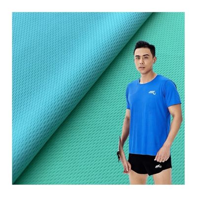 Polyester Bird Eye Fabric Pique Knitted Elastic For Fitness Clothes And Sportswear