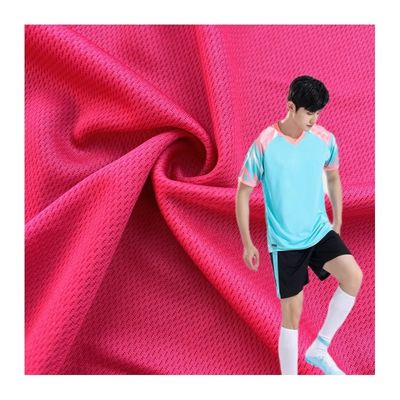 75D Polyester Knit Bird Eye Mesh Cycling Jersey Fabric Breathable Wicking For Gym Wear