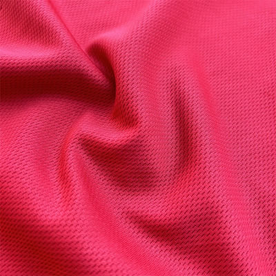 75D Polyester Knit Bird Eye Mesh Cycling Jersey Fabric Breathable Wicking For Gym Wear