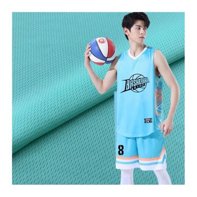 100% Polyester Knit Bird Eye Fabric Breathable Wicking for Activewear Ball Suit