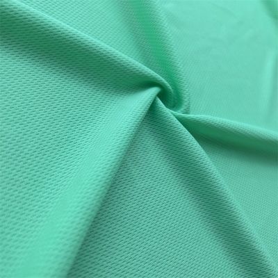 Solid Eyelet Bird Eye Fabric 100% Polyester Knitting Breathable For Sports T-Shirt
