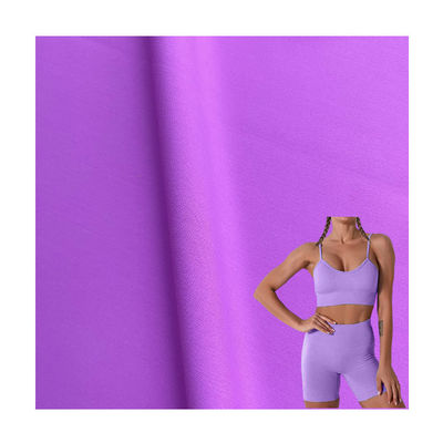 Moisture-Wicking 40D Tricot Knitted Nylon Spandex Fabric for UV Resistant Yoga Wear