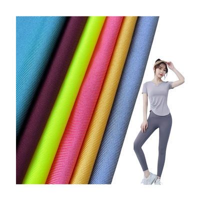 Dancewear Apparel Knitted Polyester Spandex 4 Way Stretch Dry Fit Sportswear Fabric
