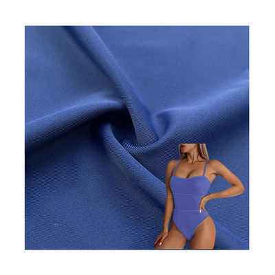 Shiny Lycra Polyester Spandex Fabric Recycled 142-155cm Width For 55D Twill Swimwear