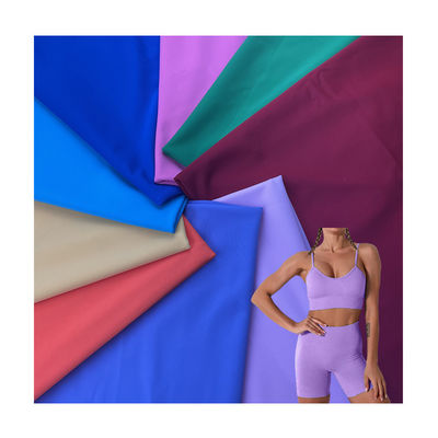 Knitted Warp Nylon Spandex Fabric 81% Nylon 19% Spandex Lycra For Sweatshirts