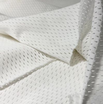 Soft Polyester Spandex Mesh Fabric Moisture Wicking 135-140GSM